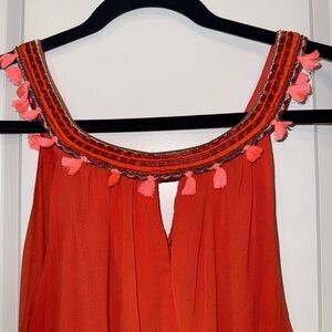 Lane Bryant Orange Dress with Pink Accents